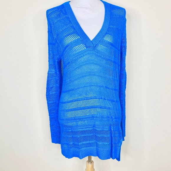 MICHAEL Michael Kors Sweaters - Michael Michael Kors Loose Knit Tunic Sweater Blue